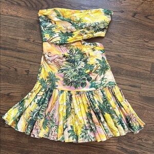 Zimmermann Kids Dress in Yellow and Green